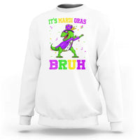 Bruh Mardi Gras Sweatshirt Dinosaur Meme New Orleans Party Custume Beads - Wonder Print Shop