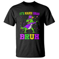 Bruh Mardi Gras T Shirt Dinosaur Meme New Orleans Party Custume Beads - Wonder Print Shop