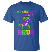 Bruh Mardi Gras T Shirt Dinosaur Meme New Orleans Party Custume Beads - Wonder Print Shop
