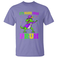 Bruh Mardi Gras T Shirt Dinosaur Meme New Orleans Party Custume Beads - Wonder Print Shop