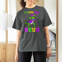Bruh Mardi Gras T Shirt For Women Dinosaur Meme New Orleans Party Custume Beads - Wonder Print Shop