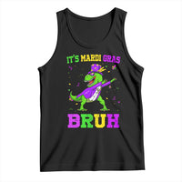 Bruh Mardi Gras Tank Top Dinosaur Meme New Orleans Party Custume Beads - Wonder Print Shop