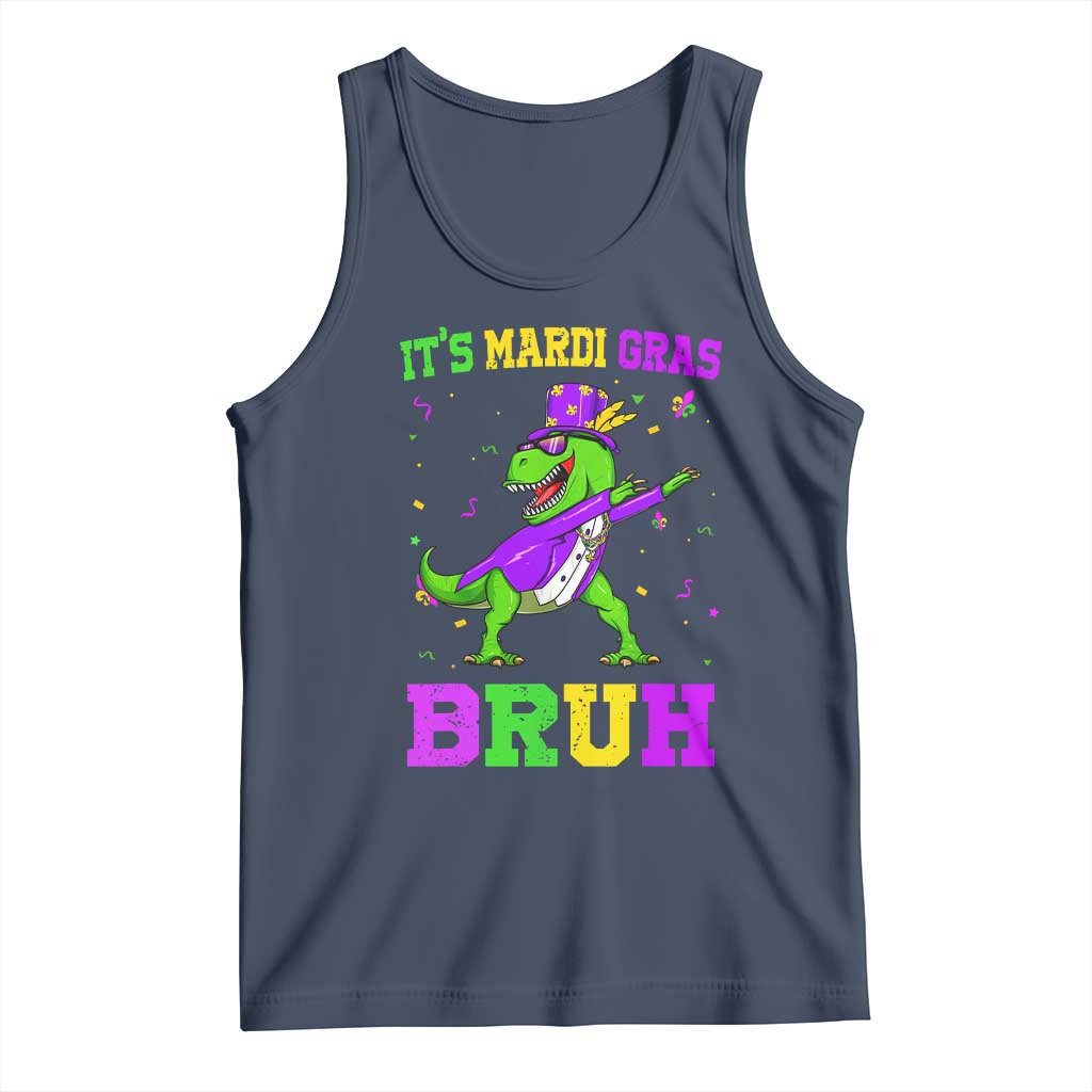Bruh Mardi Gras Tank Top Dinosaur Meme New Orleans Party Custume Beads - Wonder Print Shop