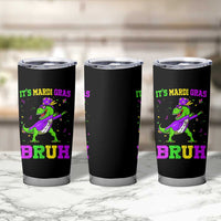 Bruh Mardi Gras Tumbler Cup Dinosaur Meme New Orleans Party Custume Beads - Wonder Print Shop