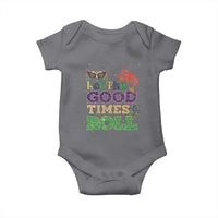Mardi Gras Baby Onesie Let The Good Times Roll Glitter Print
