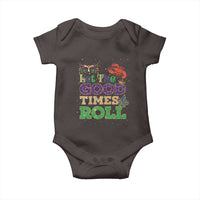 Mardi Gras Baby Onesie Let The Good Times Roll Glitter Print