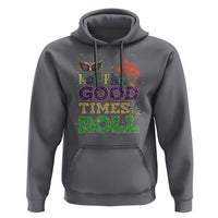 Mardi Gras Hoodie Let The Good Times Roll Glitter Print
