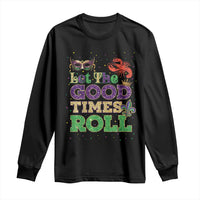 Mardi Gras Long Sleeve Shirt Let The Good Times Roll Glitter Print