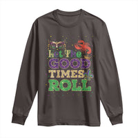 Mardi Gras Long Sleeve Shirt Let The Good Times Roll Glitter Print