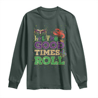 Mardi Gras Long Sleeve Shirt Let The Good Times Roll Glitter Print