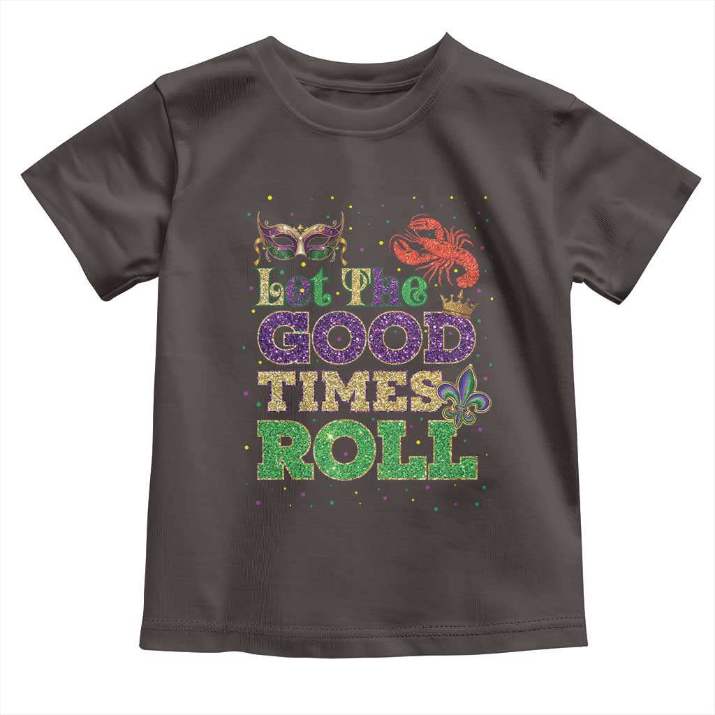 Mardi Gras Toddler T Shirt Let The Good Times Roll Glitter Print