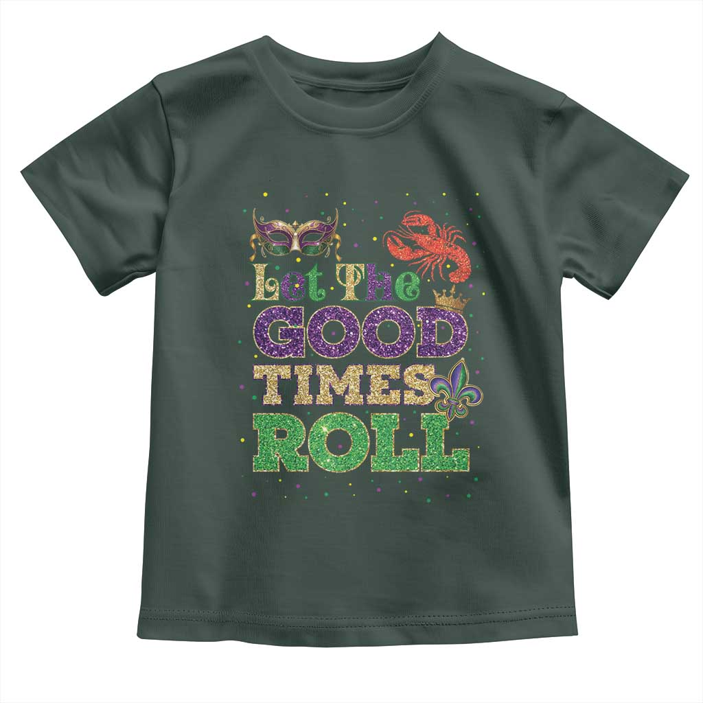 Mardi Gras Toddler T Shirt Let The Good Times Roll Glitter Print