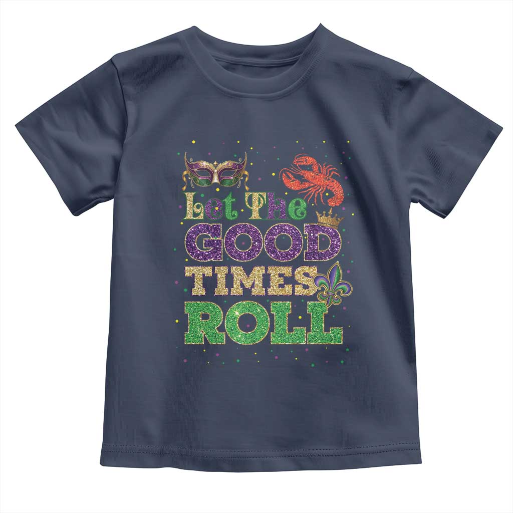 Mardi Gras Toddler T Shirt Let The Good Times Roll Glitter Print