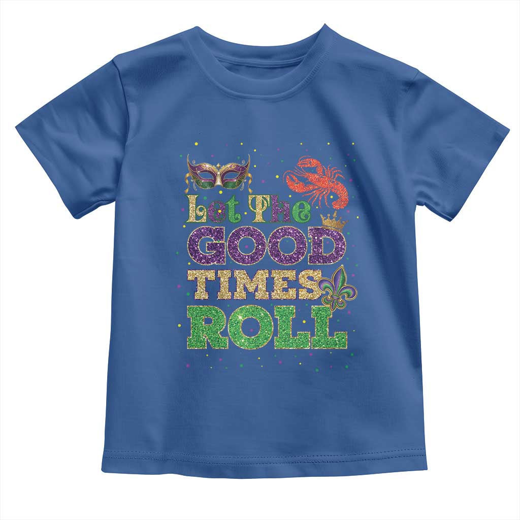 Mardi Gras Toddler T Shirt Let The Good Times Roll Glitter Print