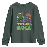 Mardi Gras Youth Sweatshirt Let The Good Times Roll Glitter Print