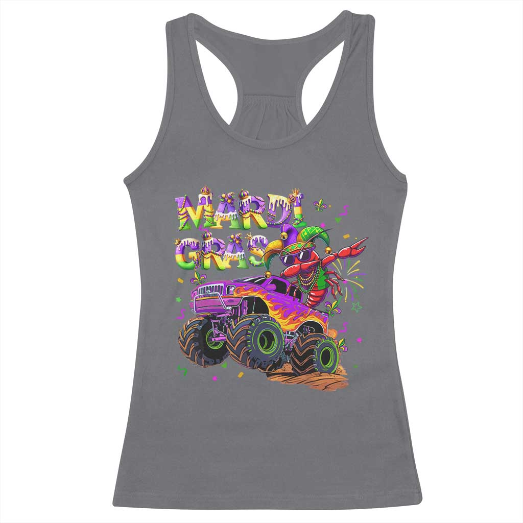 Mardi Gras Racerback Tank Top Dabbing Crawfish Monster Truck