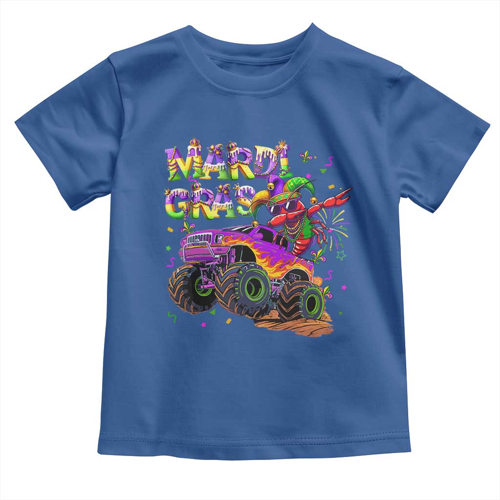 Mardi Gras Toddler T Shirt Dabbing Crawfish Monster Truck