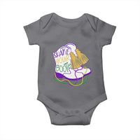 Mardi Gras Baby Onesie Shake Your Bootie Bead Boots
