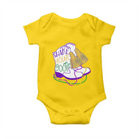 Mardi Gras Baby Onesie Shake Your Bootie Bead Boots