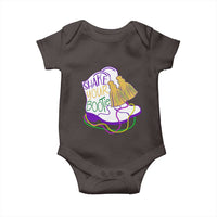 Mardi Gras Baby Onesie Shake Your Bootie Bead Boots