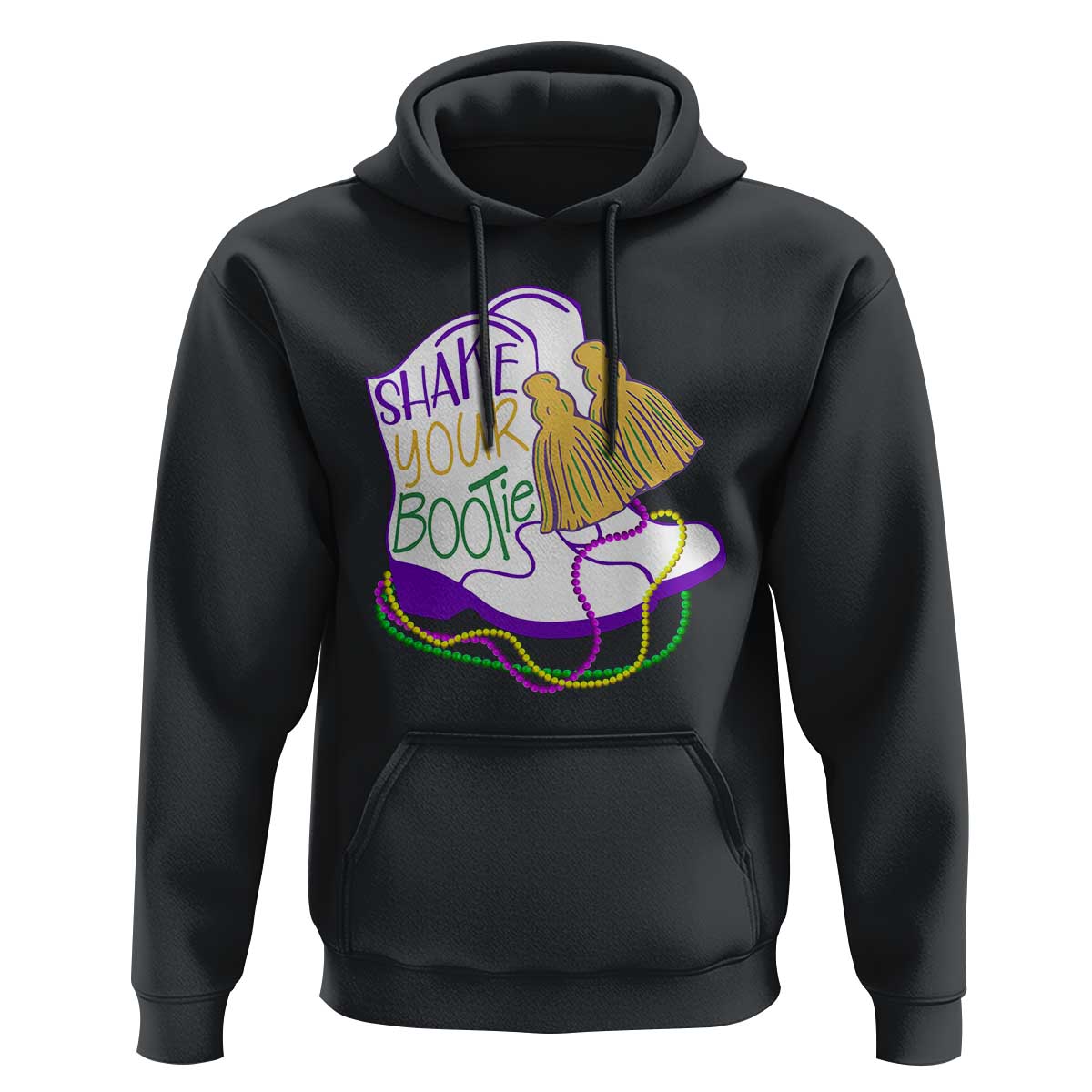 Mardi Gras Hoodie Shake Your Bootie Bead Boots