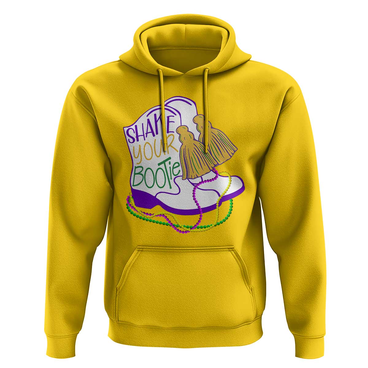 Mardi Gras Hoodie Shake Your Bootie Bead Boots