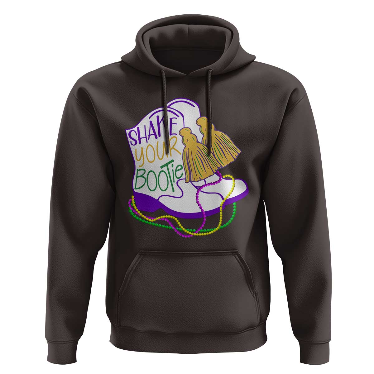 Mardi Gras Hoodie Shake Your Bootie Bead Boots