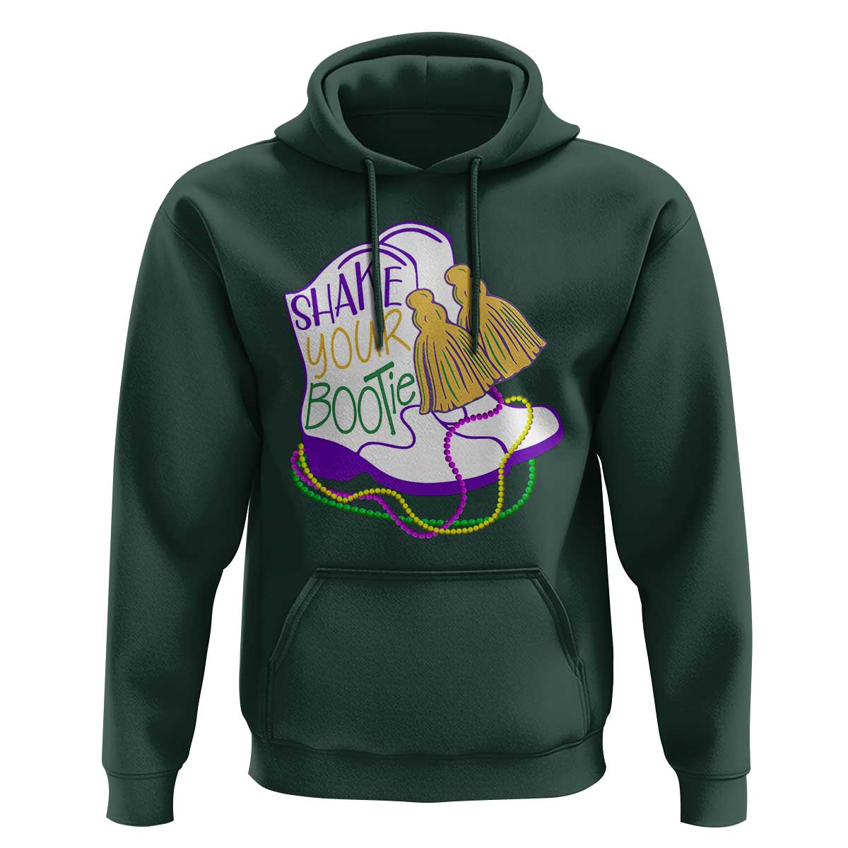 Mardi Gras Hoodie Shake Your Bootie Bead Boots