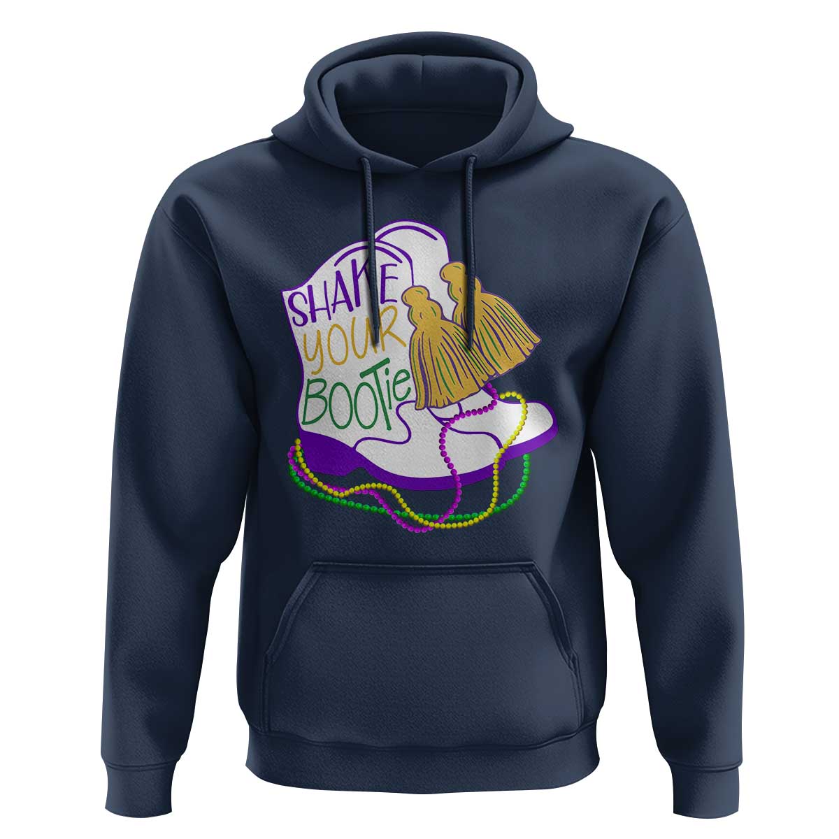 Mardi Gras Hoodie Shake Your Bootie Bead Boots