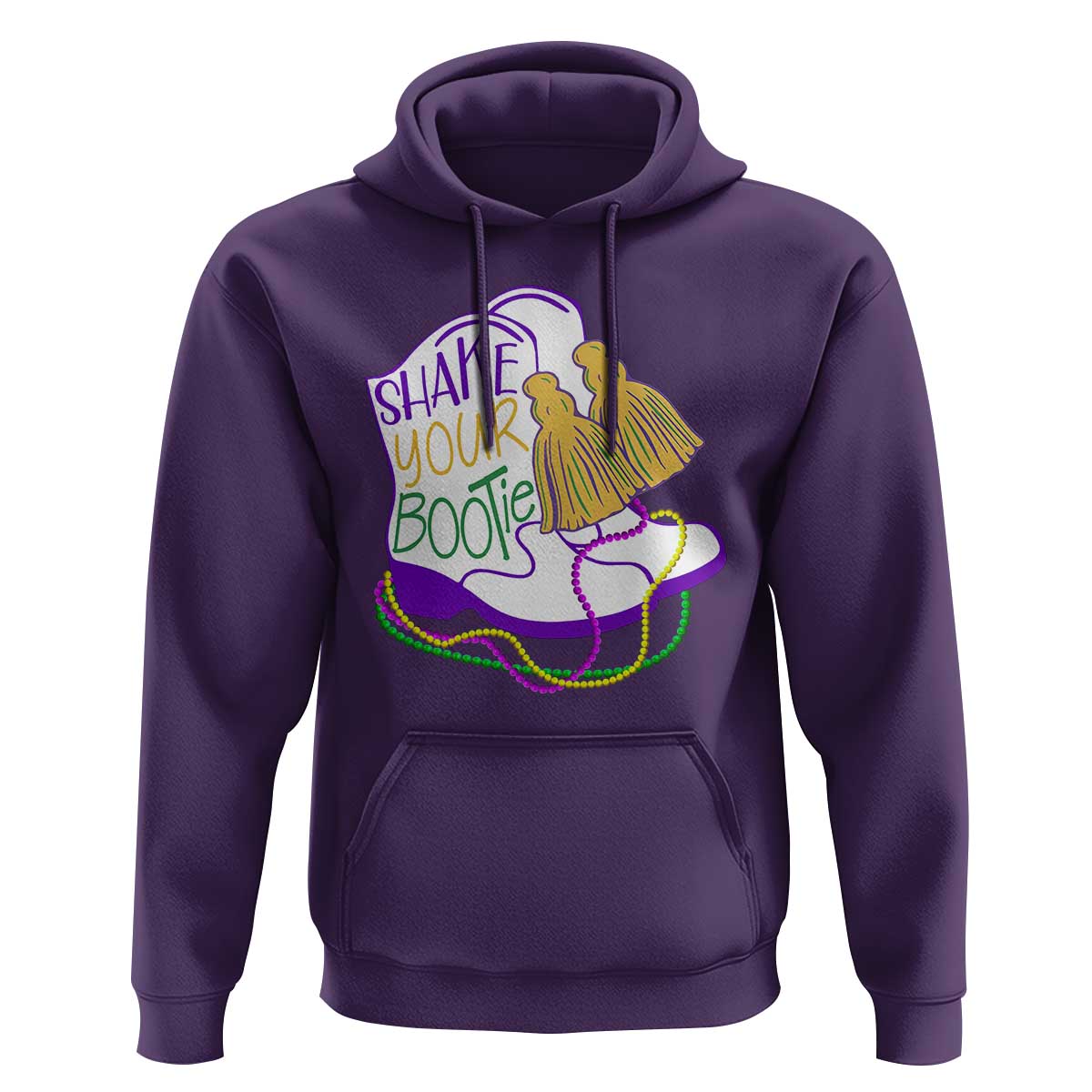 Mardi Gras Hoodie Shake Your Bootie Bead Boots