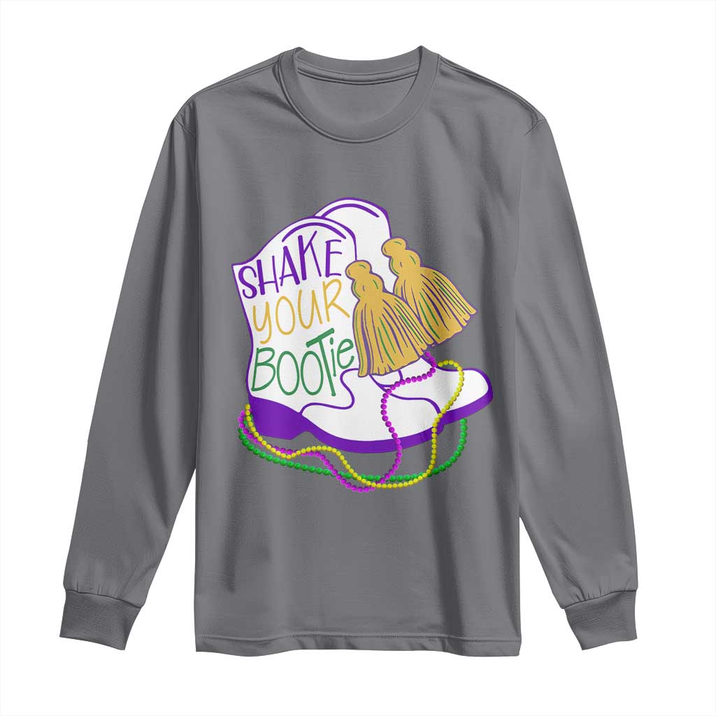 Mardi Gras Long Sleeve Shirt Shake Your Bootie Bead Boots