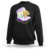 Mardi Gras Sweatshirt Shake Your Bootie Bead Boots