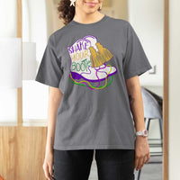 Mardi Gras T Shirt For Women Shake Your Bootie Bead Boots
