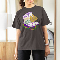 Mardi Gras T Shirt For Women Shake Your Bootie Bead Boots