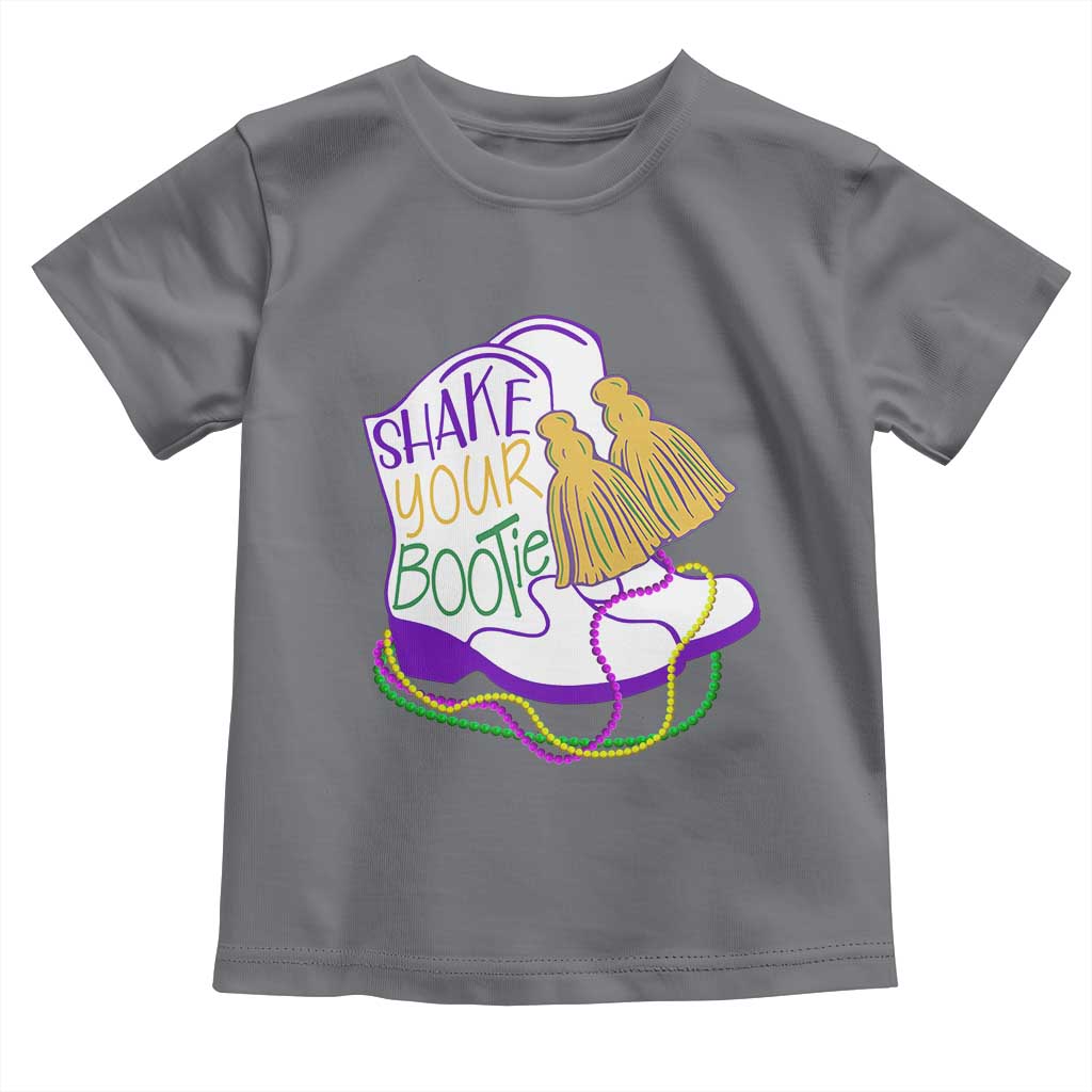 Mardi Gras Toddler T Shirt Shake Your Bootie Bead Boots