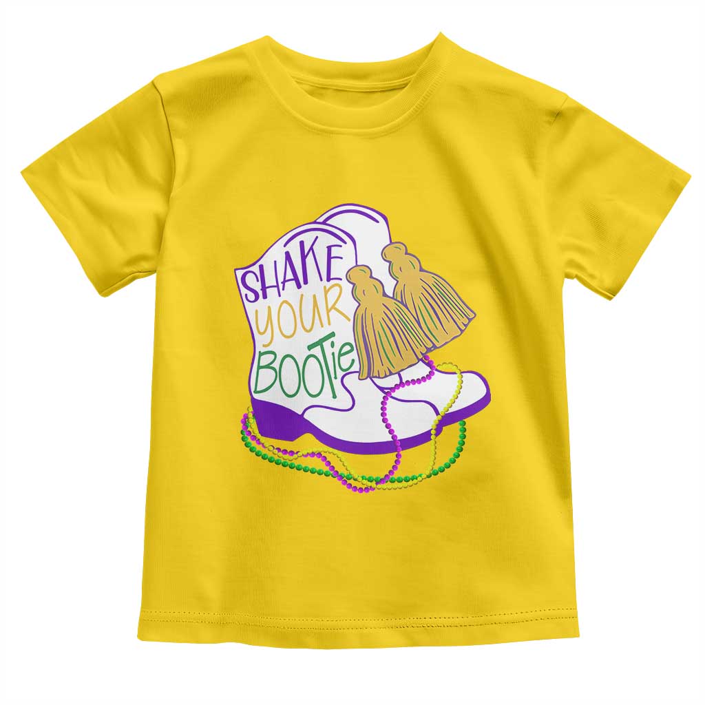 Mardi Gras Toddler T Shirt Shake Your Bootie Bead Boots