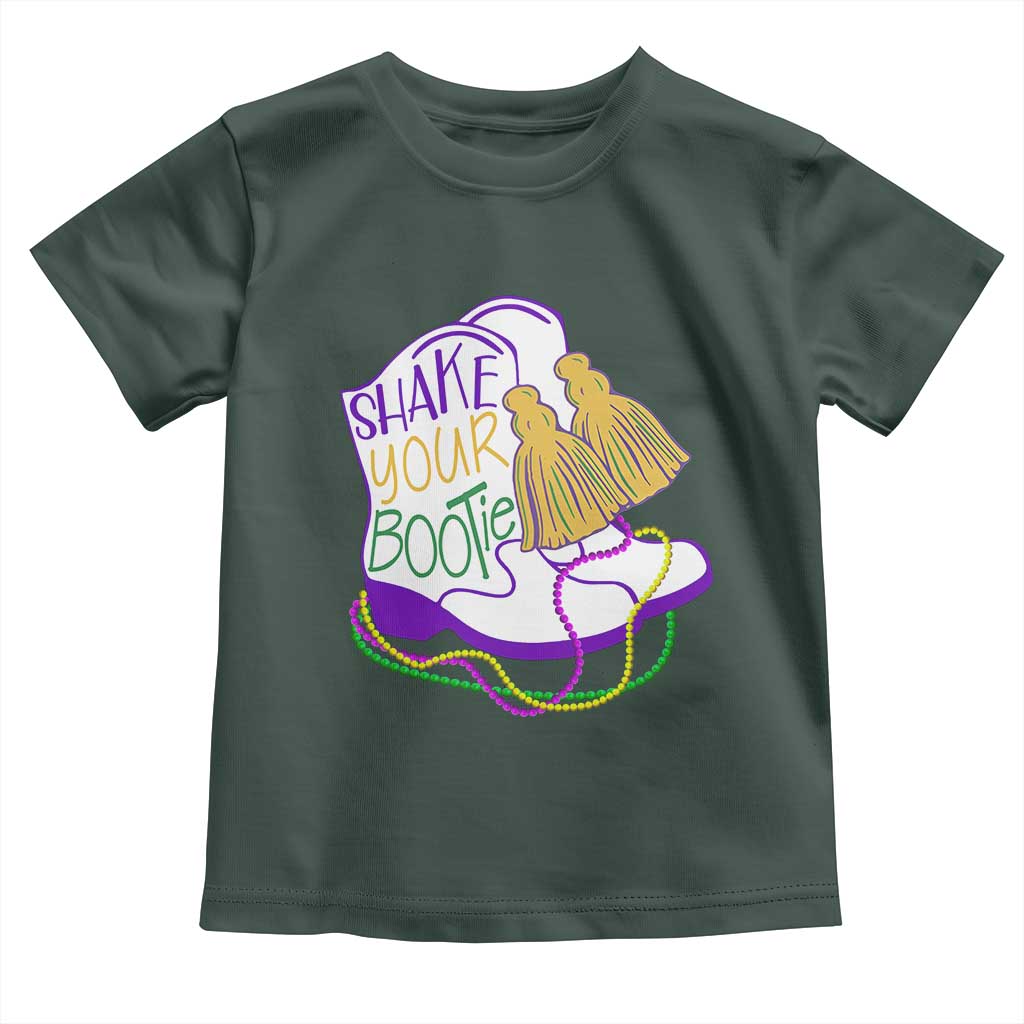 Mardi Gras Toddler T Shirt Shake Your Bootie Bead Boots