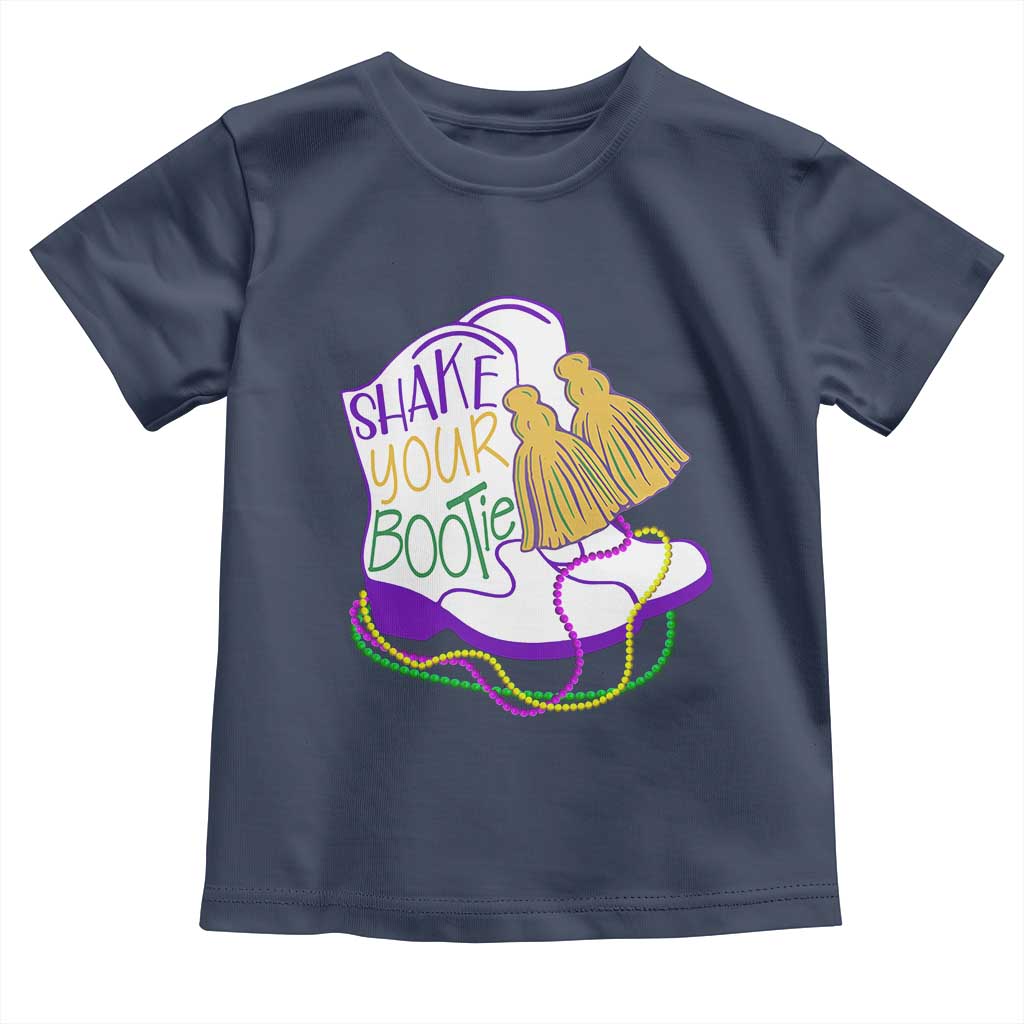 Mardi Gras Toddler T Shirt Shake Your Bootie Bead Boots
