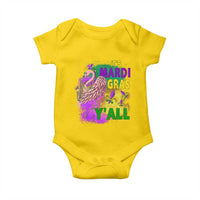 Its Mardi Gras Yall Baby Onesie Funny Carnival Flamingo