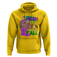 Its Mardi Gras Yall Hoodie Funny Carnival Flamingo