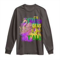 Its Mardi Gras Yall Long Sleeve Shirt Funny Carnival Flamingo