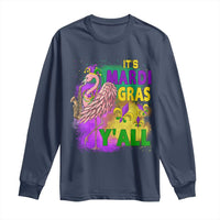 Its Mardi Gras Yall Long Sleeve Shirt Funny Carnival Flamingo
