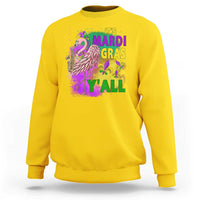 Its Mardi Gras Yall Sweatshirt Funny Carnival Flamingo