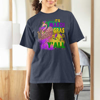 Its Mardi Gras Yall T Shirt For Women Funny Carnival Flamingo