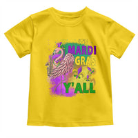Its Mardi Gras Yall Toddler T Shirt Funny Carnival Flamingo
