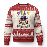 It Aint Gonna Suck Itself Crawfish Funny Mardi Gras Ugly Christmas Sweater - Wonder Print Shop