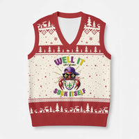 It Aint Gonna Suck Itself Crawfish Funny Mardi Gras V-Neck Knit Sweater Vest - Wonder Print Shop