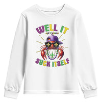 It Aint Gonna Suck Itself Crawfish Funny Mardi Gras Youth Sweatshirt - Wonder Print Shop