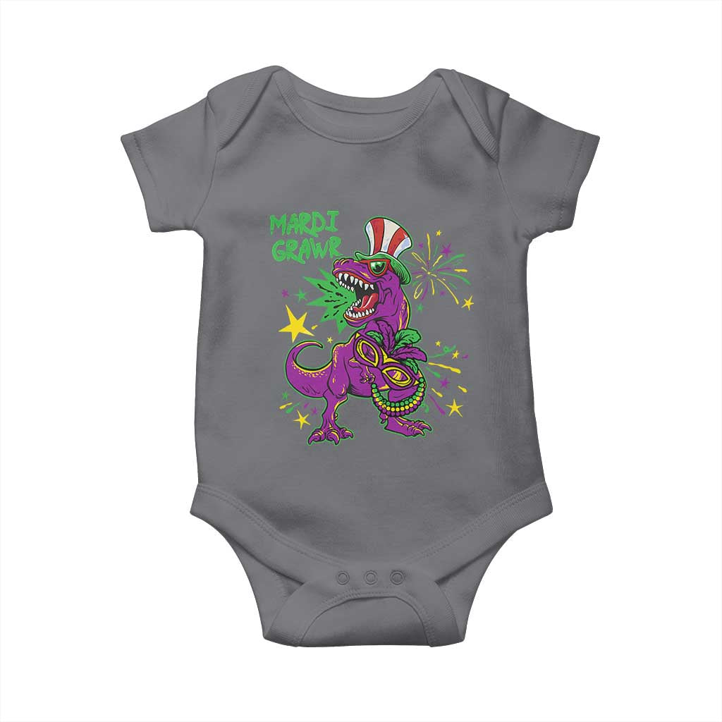 Mardi Gras Dino Baby Onesie Toddler Kids Boys Gift Mardi Grawr