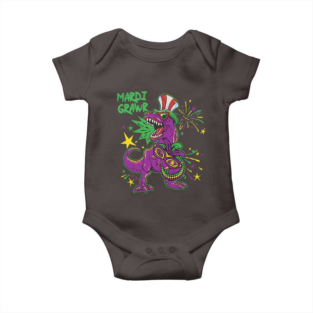 Mardi Gras Dino Baby Onesie Toddler Kids Boys Gift Mardi Grawr